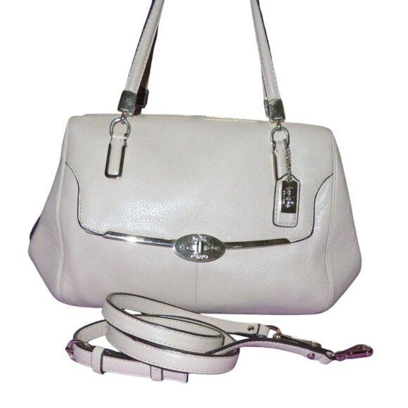 Coach Handbags - COACH 2013 Madison Madeline East West Crossbody Pale Blush Pink Leather Satchel